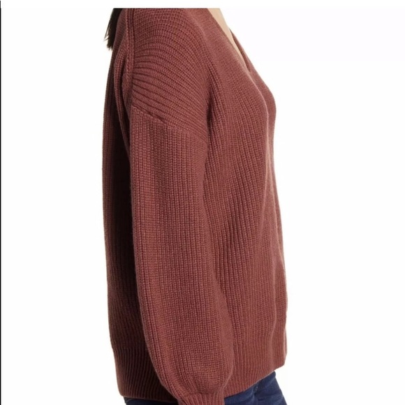 Madewell Thornton balloon sleeve sweater horseman - Picture 2 of 5